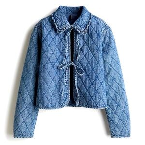 H&M Quilted Denim Jacket